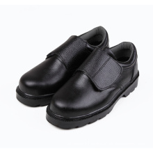 genuine leather black steel toe safety men shoes